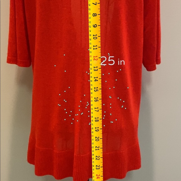 Dress Barn short sleeved orange sweater size L - Picture 3 of 3